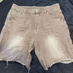 Men's Brown Jean Shorts